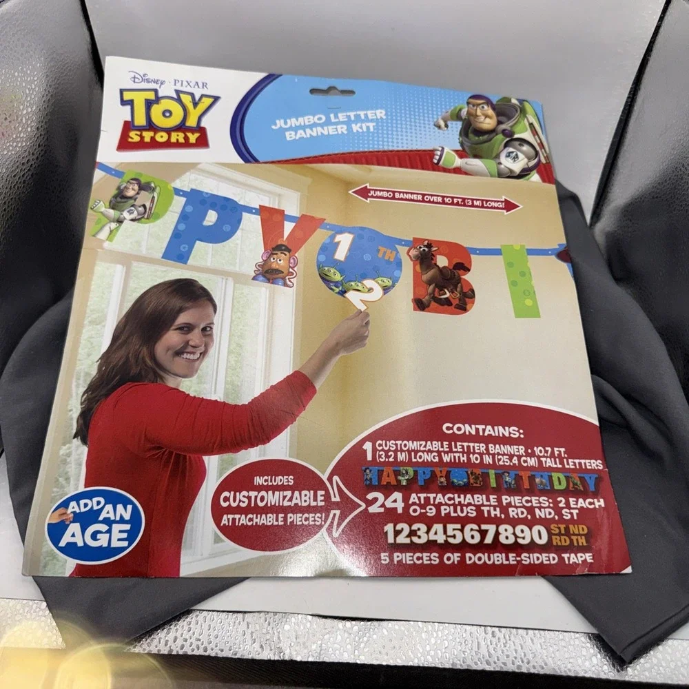 Toy Story Birthday Banner Large 10 Feet All Numbers Any Age Birthday Disney 24pc